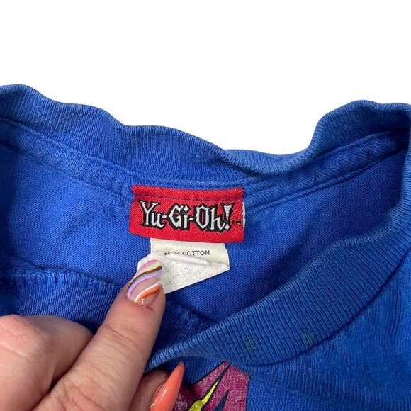 Yu-Gi-Oh! VTG 90s King of Games Tee T-Shirt Blue Anime FLAW Youth M Medium - Picture 5 of 5